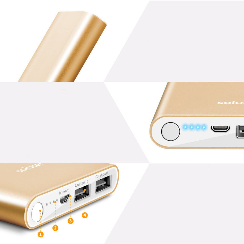 12000mAh Ultra-Thin Aluminum Power Bank – Sleek & Fast Charging