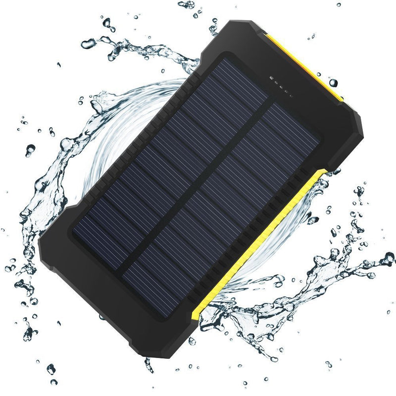 Ultra-Thin Solar Charger – Portable Mobile Power Bank with Camping Light