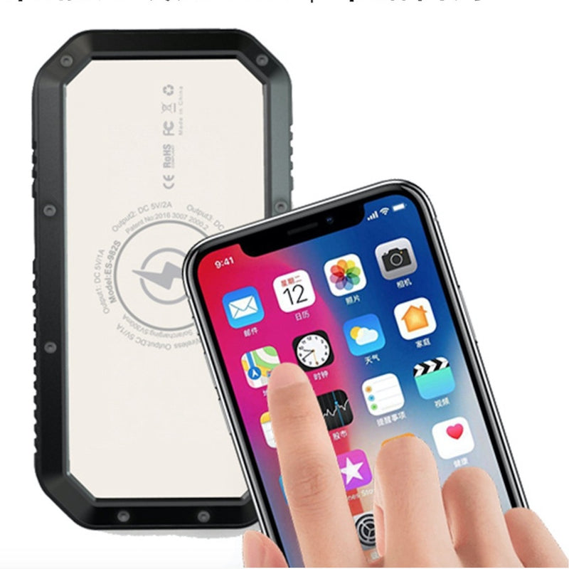 Wireless Solar Power Bank – Fast Charging & Built-in Torch