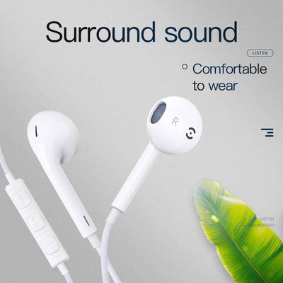 Wired Earbuds with Microphone – Clear Voice & Comfortable Fit