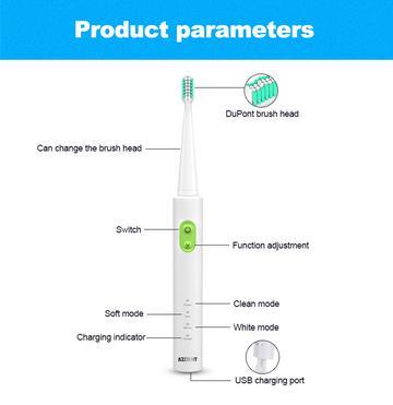 Ultrasonic electric toothbrush adult usb charging