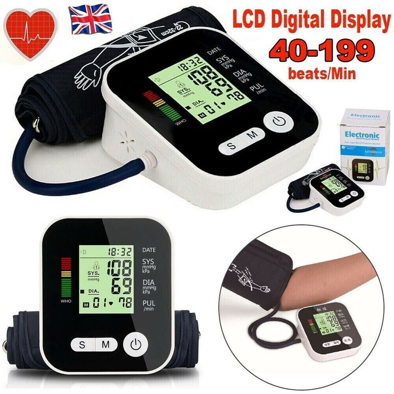 2025 Digital Automatic Blood Pressure Monitor Upper Arm BP Machine Heart Rate-UK