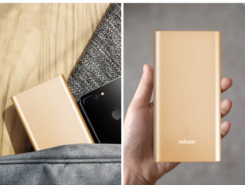 12000mAh Ultra-Thin Aluminum Power Bank – Sleek & Fast Charging