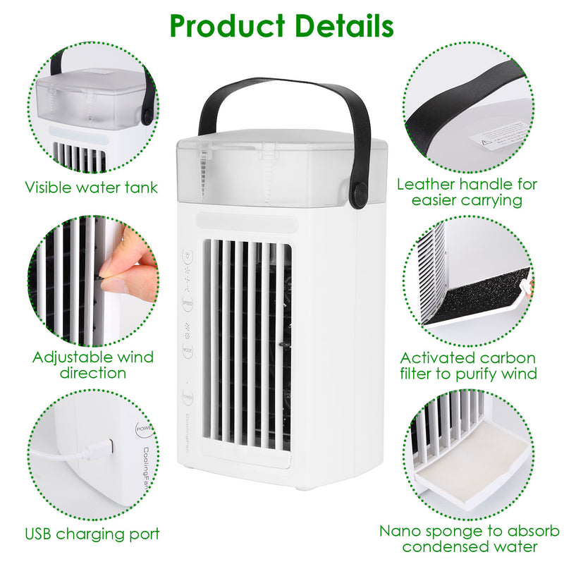 4 In 1 Portable Air Conditioner Fan Evaporative Air Cooler