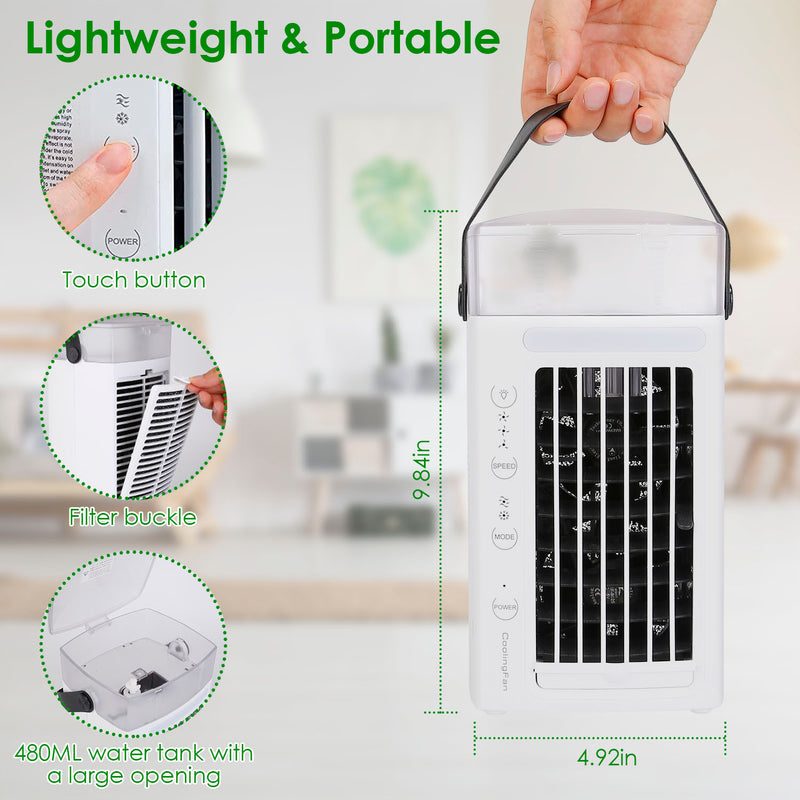 4 In 1 Portable Air Conditioner Fan Evaporative Air Cooler