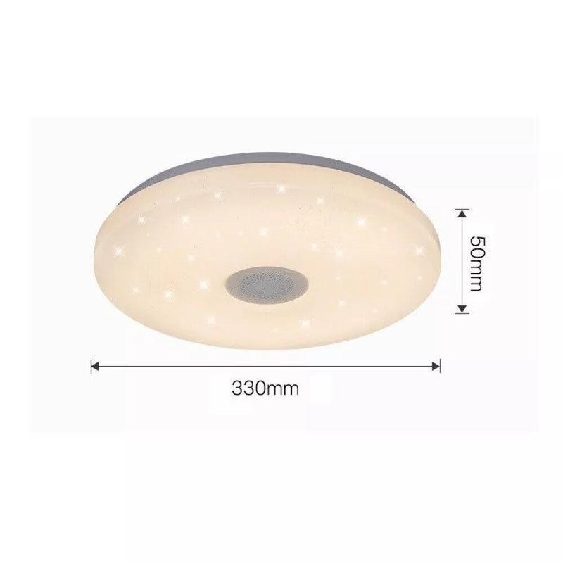 LED RGB Ceiling Light Bluetooth Speaker Music Light Dimming With Remote Control