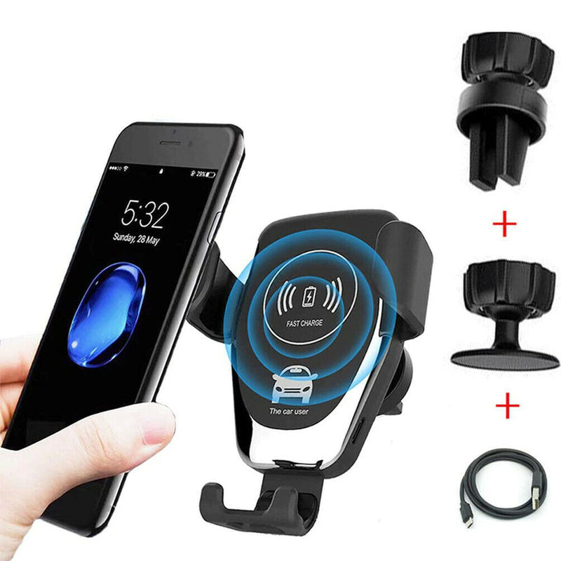 10W QI Wireless Fast Car Charger Mount Holder Stand