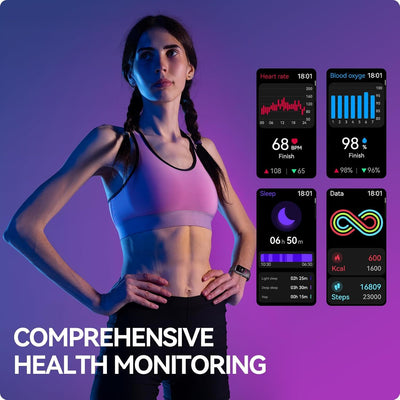 AMOLED Unisex Fitness Tracking Smartwatch